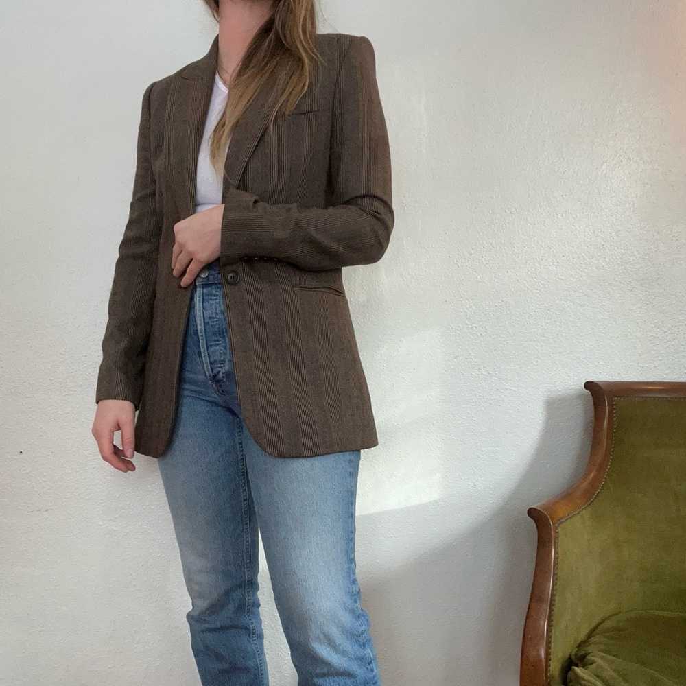 Equipment plaid blazer
